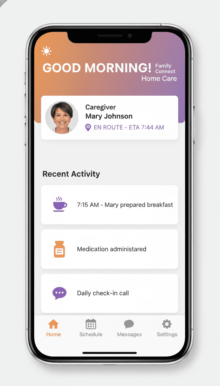 Family app dashboard preview