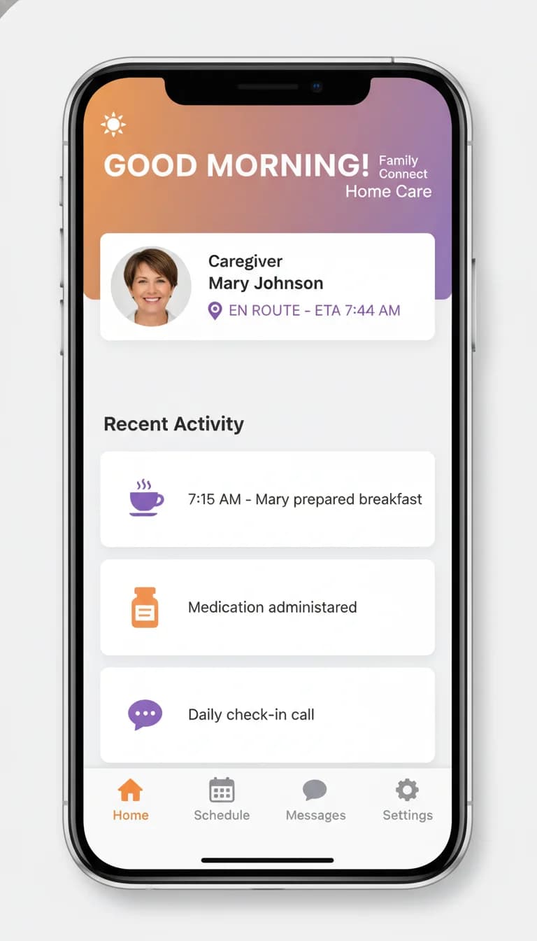CareOS family app dashboard