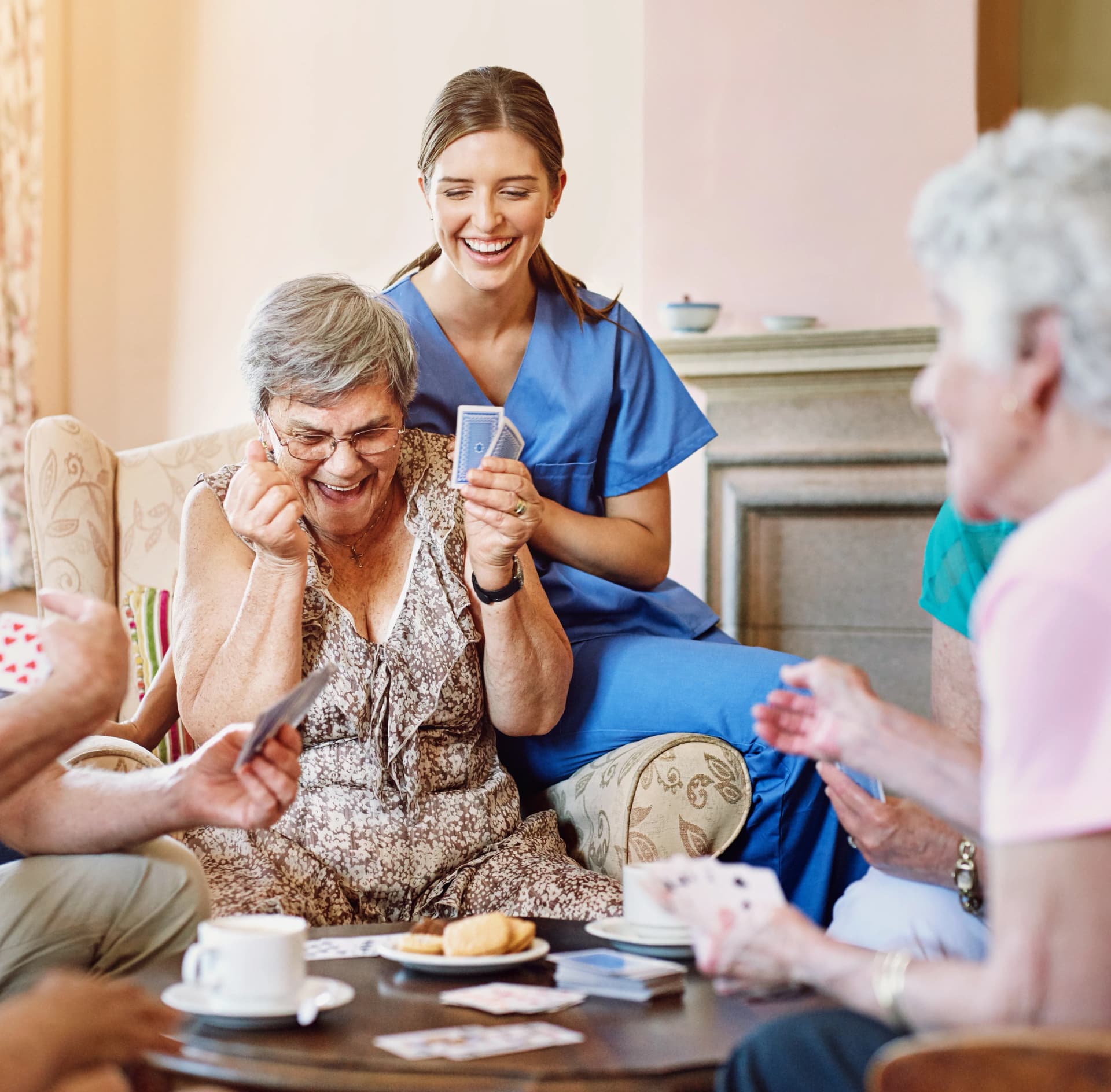 Caregiver providing round-the-clock support