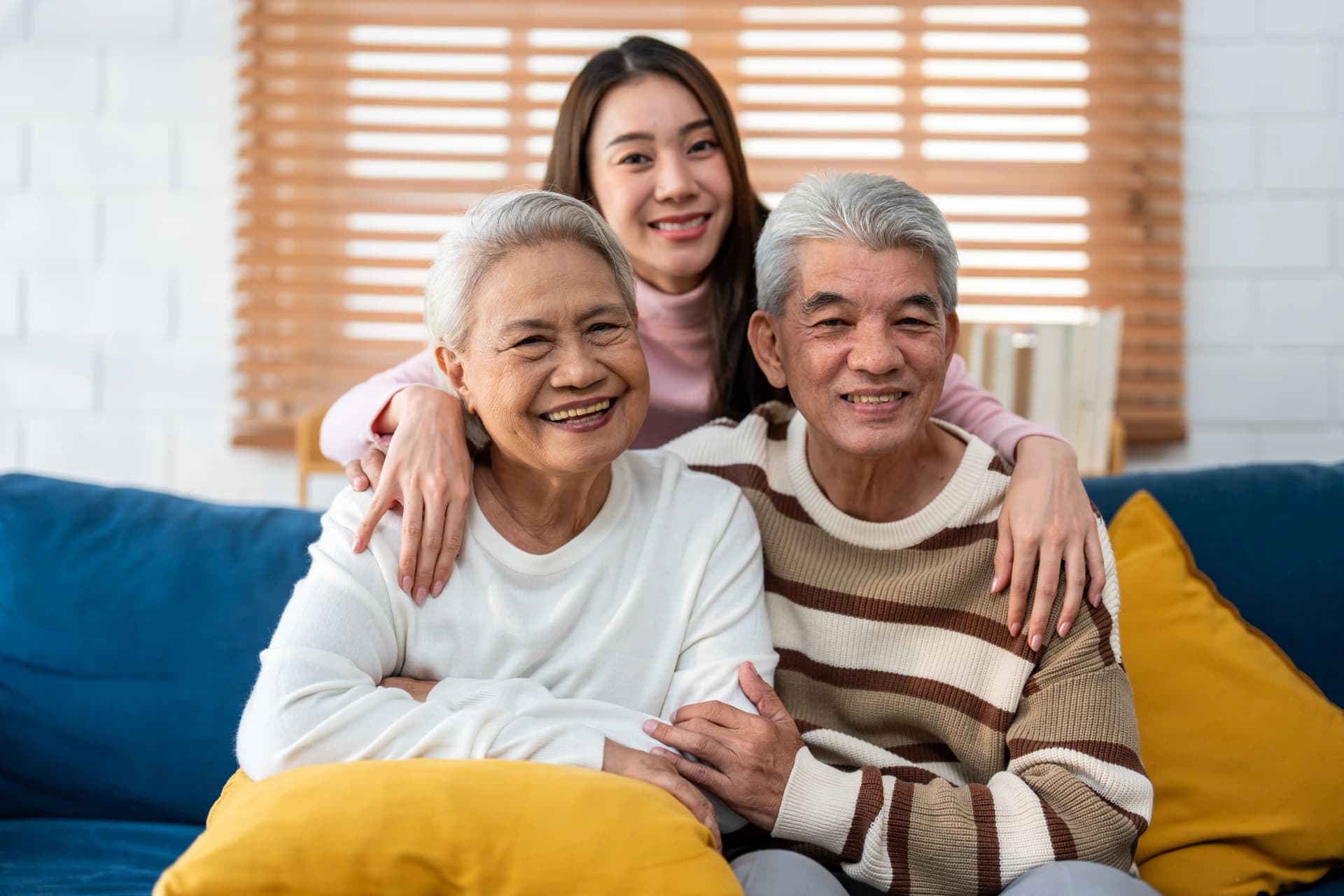 Caregiver supporting senior at home
