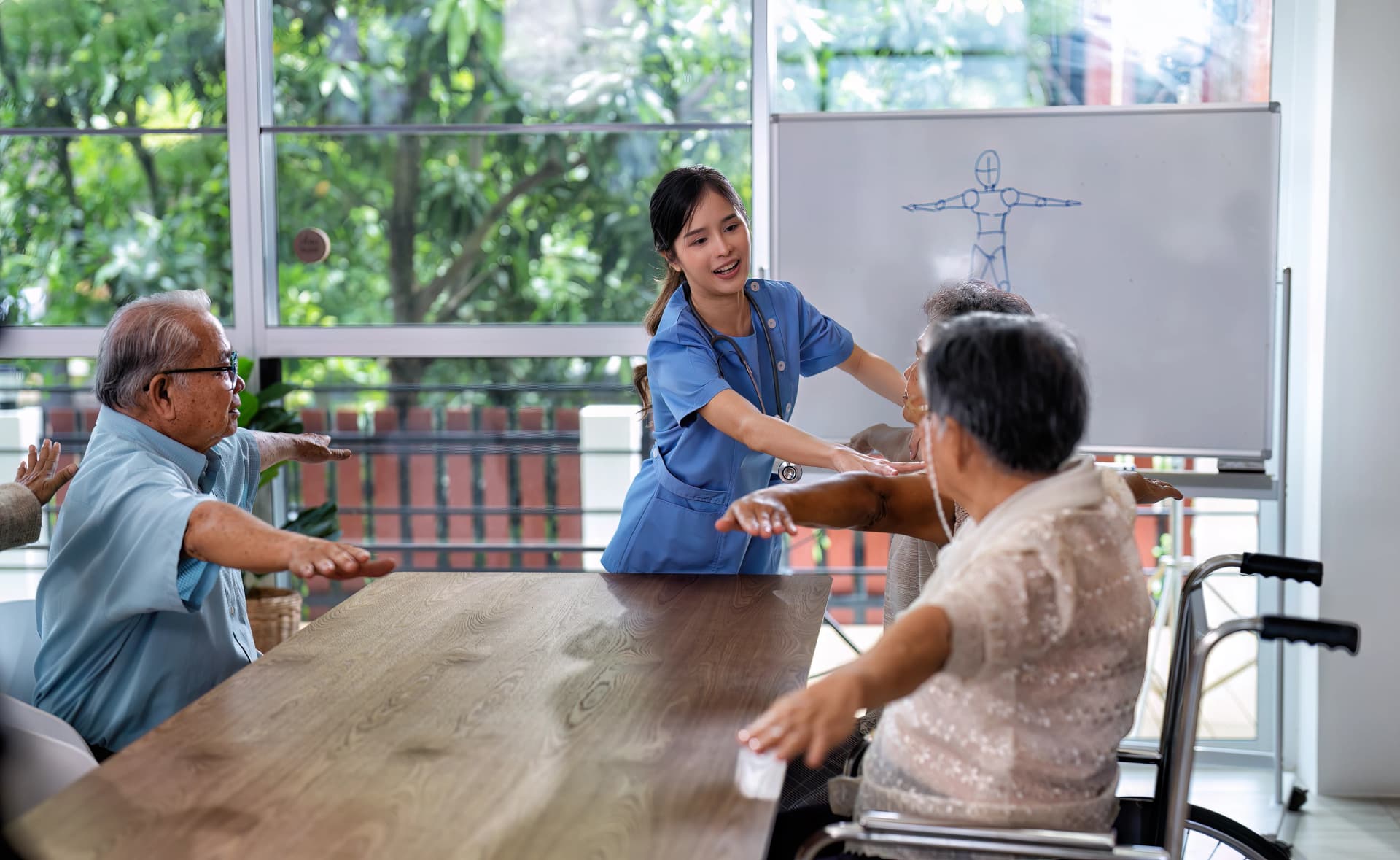 Caregiver supporting a senior through the night