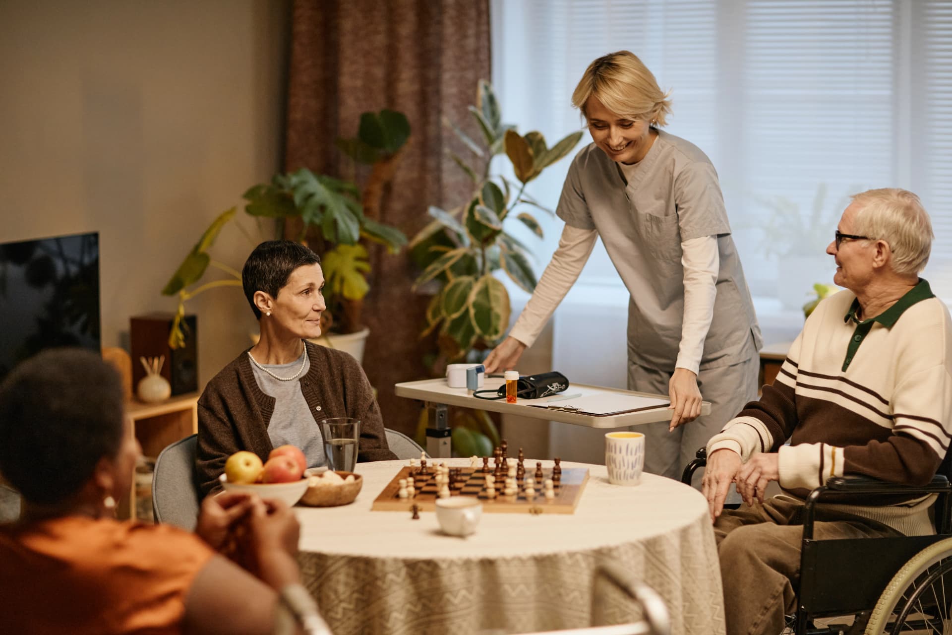 Trusted caregiver with client